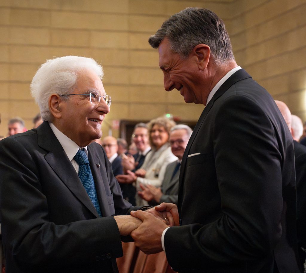 foto LHC Mattarella e Pahor